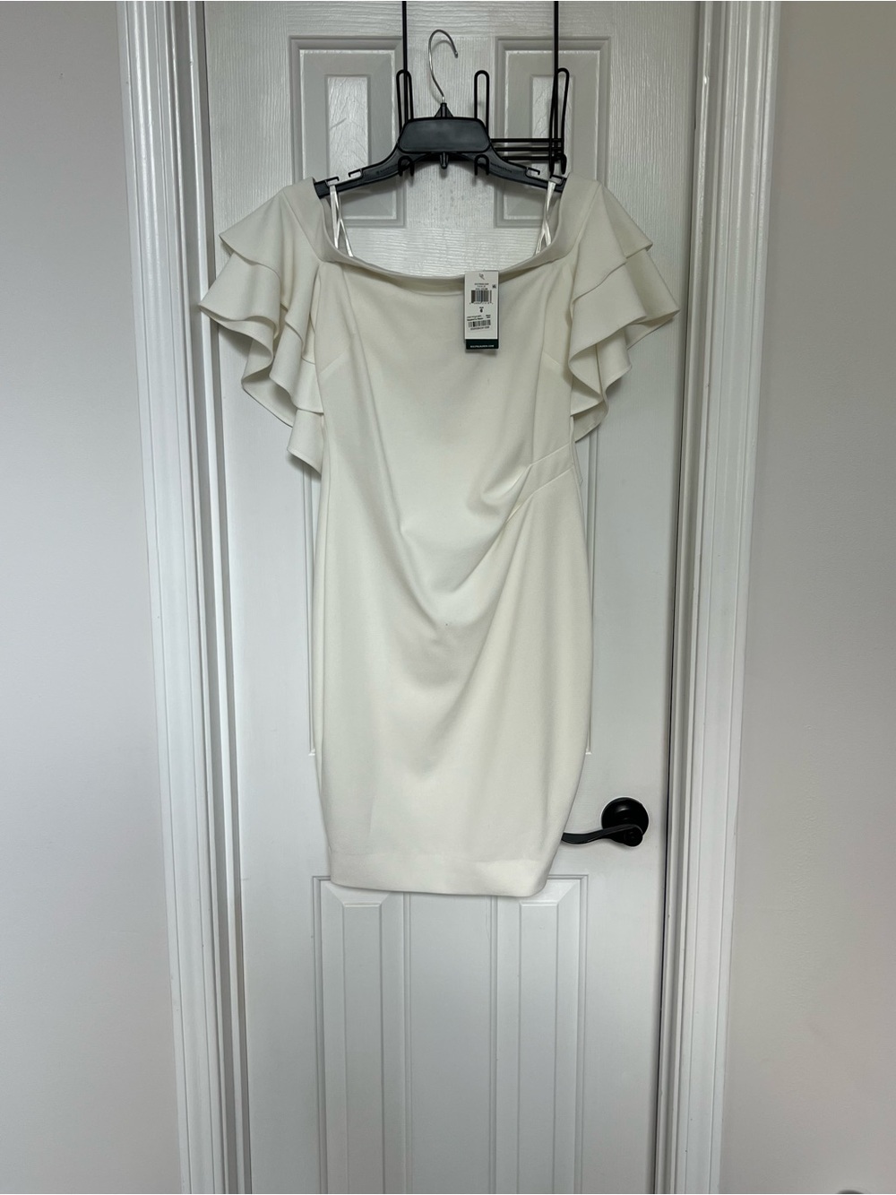 Ralph Lauren Cream Strapless Ruffle Dress